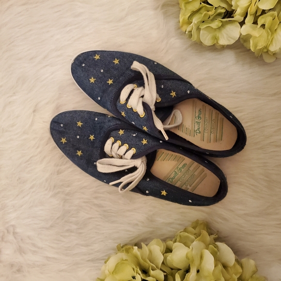 Daniel Green Blue Star Sneakers 7.5 wide - Picture 1 of 5
